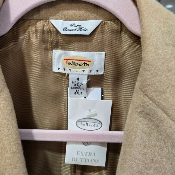 NWT Talbots 100% Camel Hair suit with skirt, size 4P - Picture 2 of 15